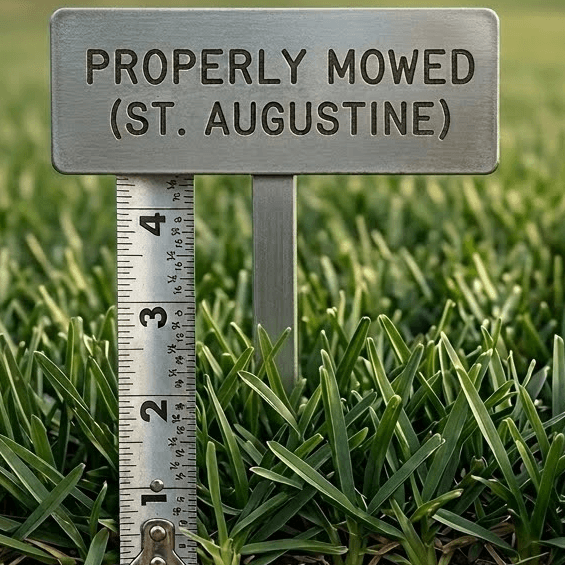 Proper mowing height for St. Augustine grass